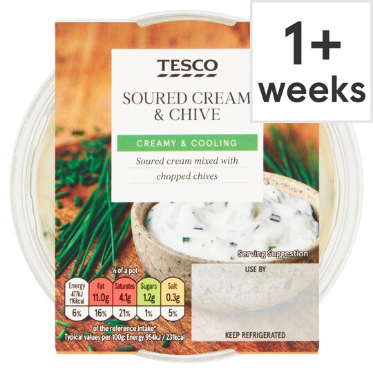 Tesco Sour Cream & Chive Dip 200G Tesco Groceries