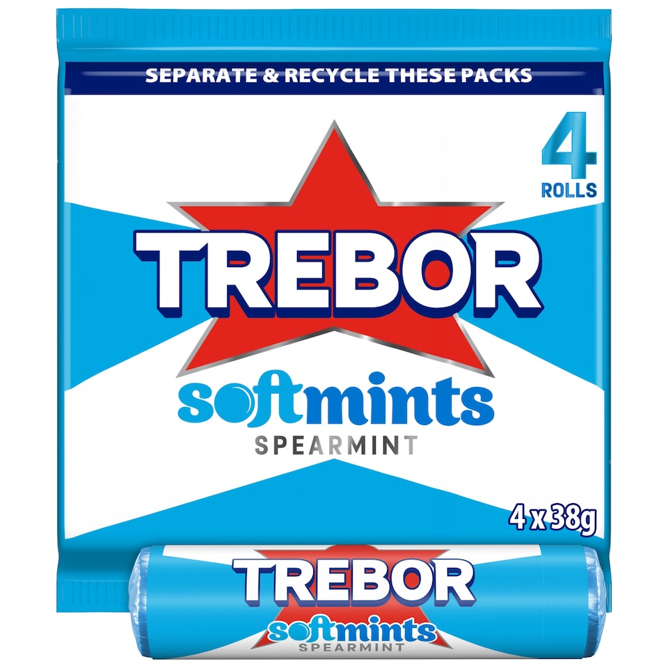 Trebor Softmints Spearmint Multipack 4 pack 38g