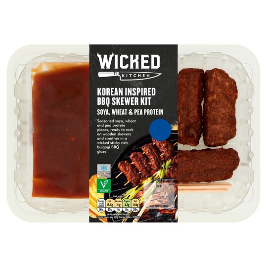 Wicked Kitchen Korean Inspired Bbq Skewer Kit 350G Tesco Groceries