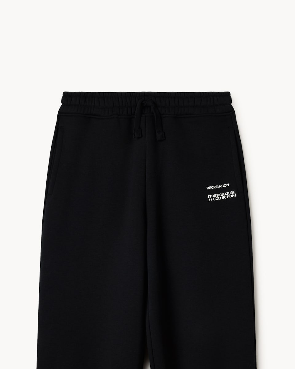 image 1 of F&F Boys Cotton Rich Slogan Joggers in Black