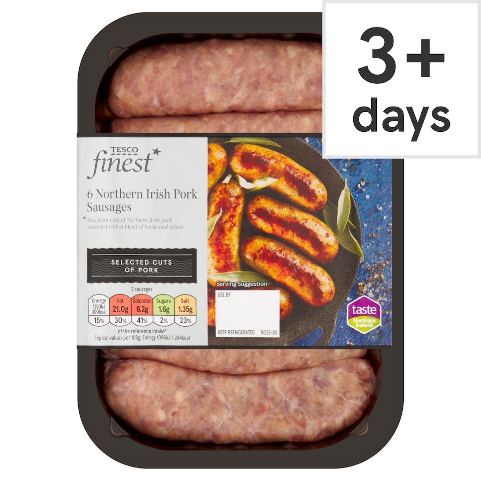 Ni Tesco Finest Pork Sausages 400G