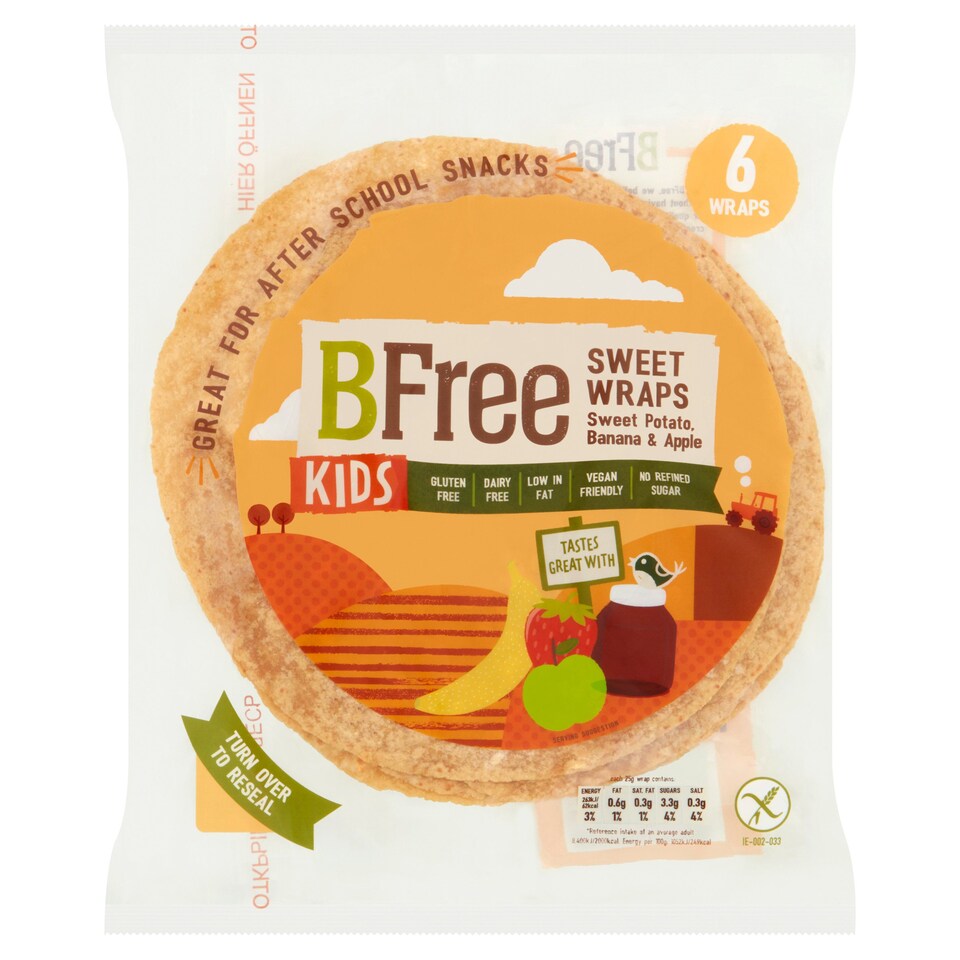 Bfree Sweet Pot And Banana Kid's Wraps 150G
