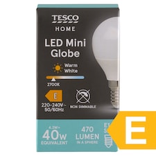 Tesco Home LED Mini Globe 4.2W E14 Warm White Light 1 pc