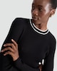 image 2 of F&F Ribbed Knit Crew Neck Jumper in Black