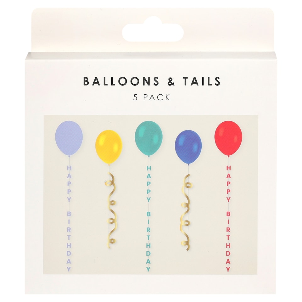 Table Fun Happy Birthday Balloons 5Pk