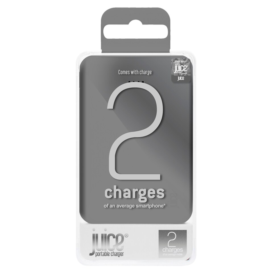 Juice 2 Charge Powerbank Phone Charger 5,000 mAh Grey