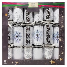 Tesco Snowflake Luxury Christmas Crackers 6 pack