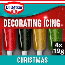 Dr Oetker Christmas Glittery Decorng Icing 4 X 76G