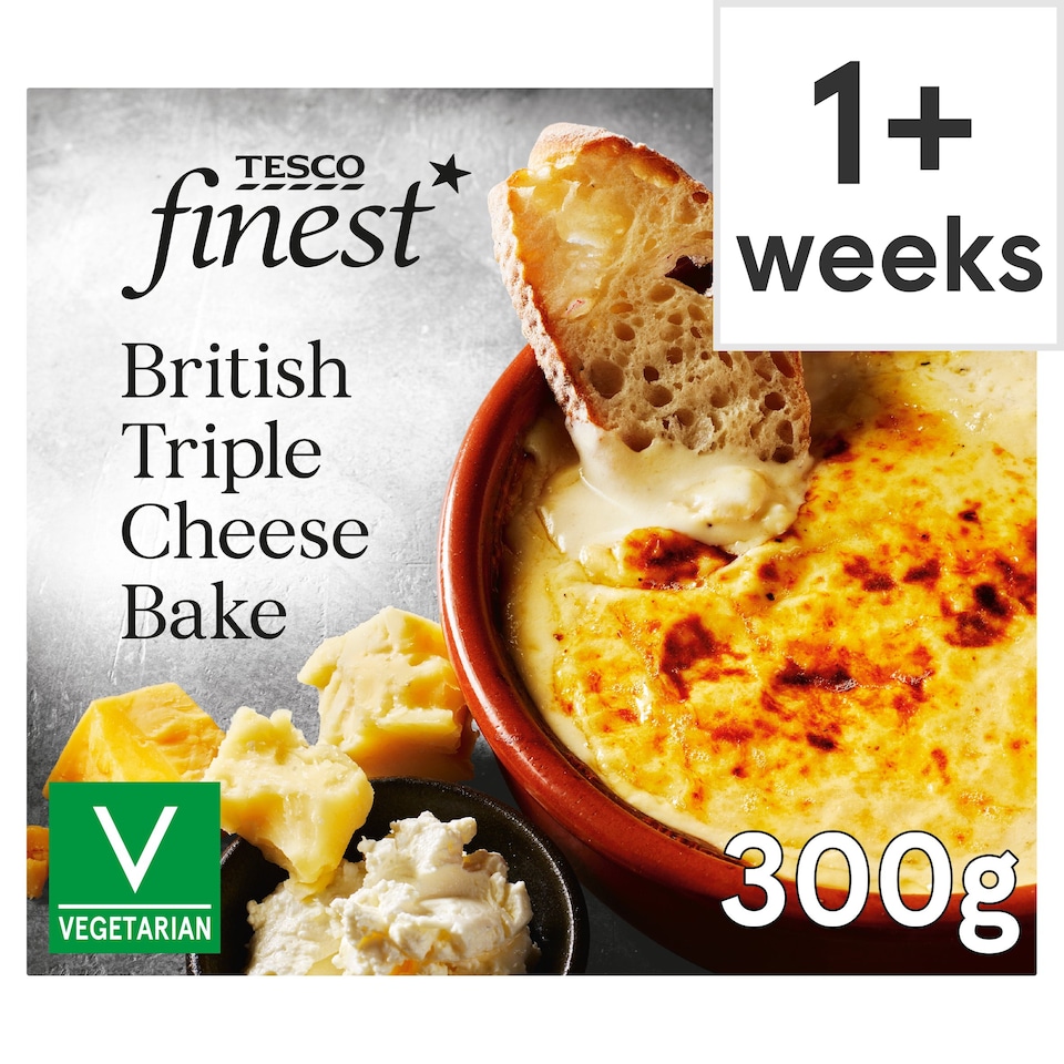Tesco Finest British Triple Cheese Bake 300G Tesco Groceries