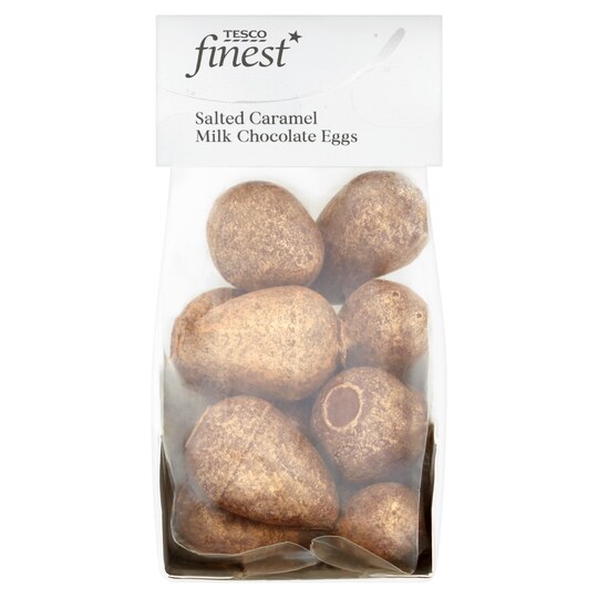 Tesco Finest Salted Caramel Ganache Mini Eggs 158G Tesco Groceries
