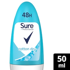 Sure Cotton Dry Roll-On Antiperspirant Deodorant 50ml