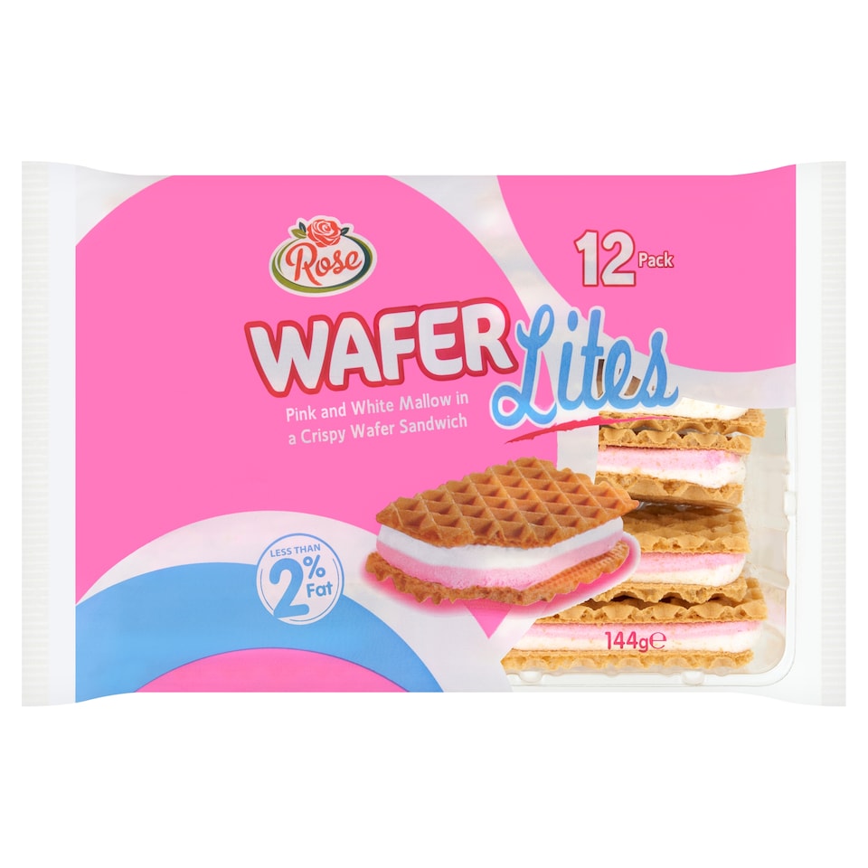 Rose Wafer Lites 12 Pack 144g