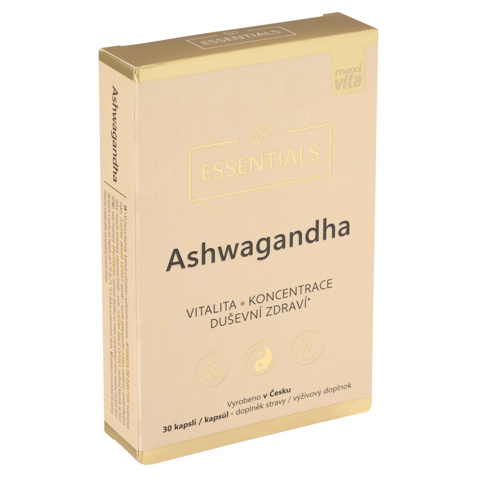 Obrázek 1 pro produkt Maxi Vita Essentials Ashwagandha doplněk stravy 30 kapslí 19,5g