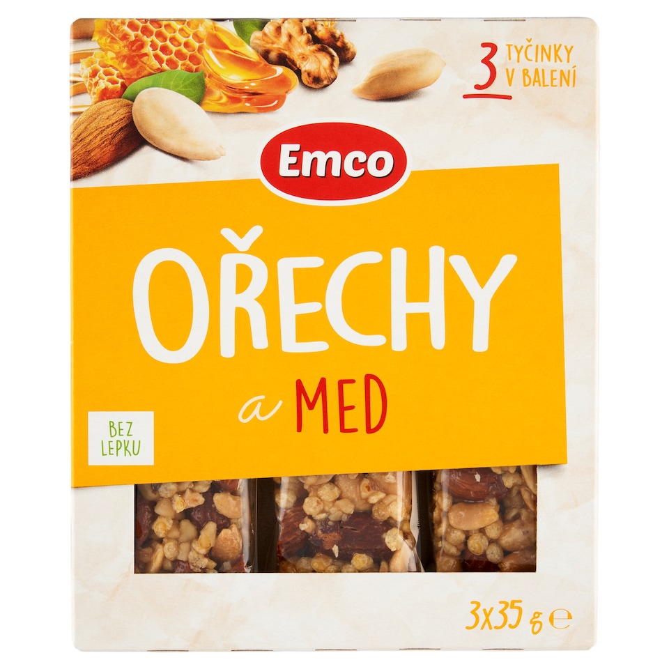 image 1 of Emco Nuts and Honey 3 x 35g