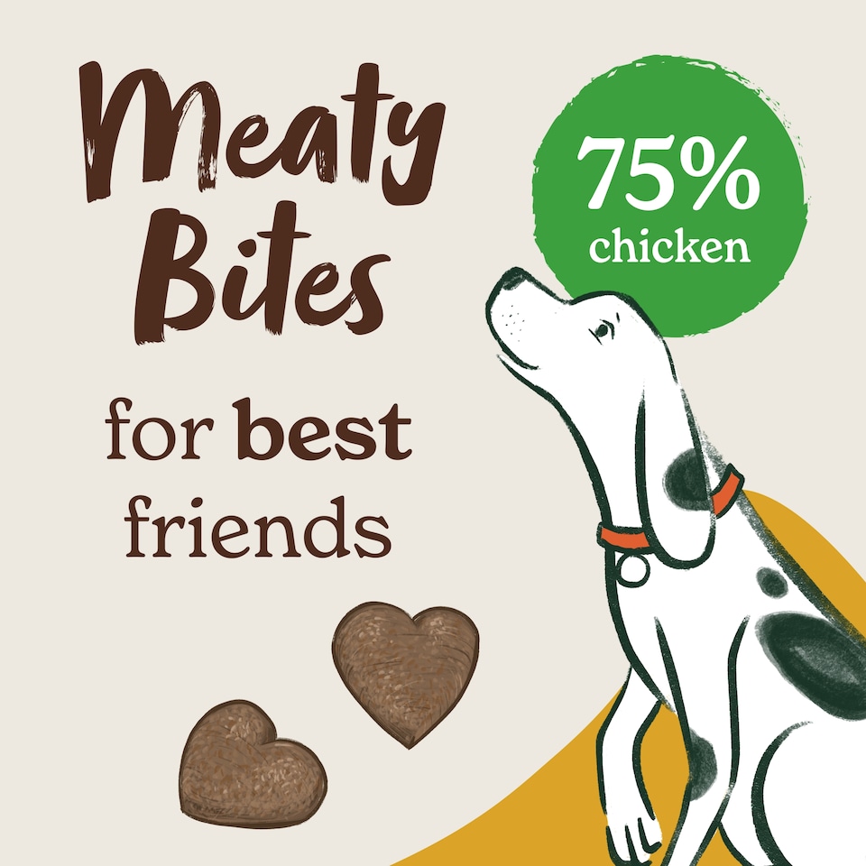 image 1 of Forthglade Meaty Bites Chicken with Apple Dog Treats 70g