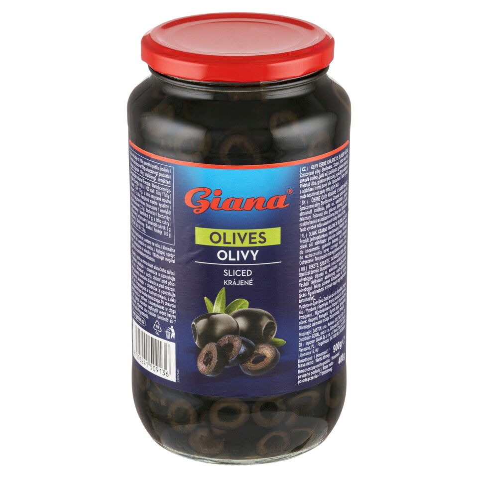 obrázok 1 z Giana Čierne olivy krájané v slanom náleve 900 g