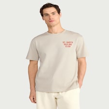 F&F Pure Cotton St. Barth Sailing Club Slogan T-Shirt in Grey
