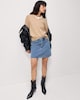 image 1 of F&F Pure Cotton Denim Mini Skirt in Blue