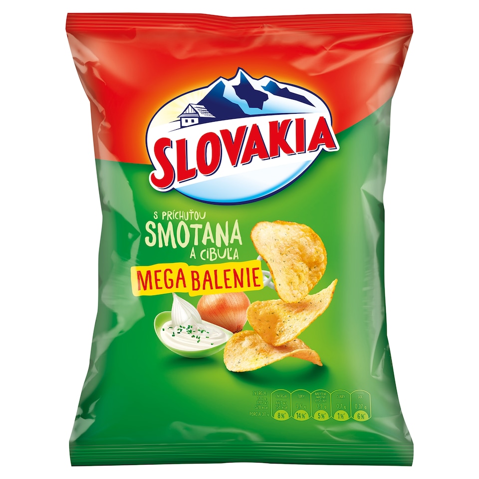 Slovakia Chips with Cream and Onion Flavor 200 g