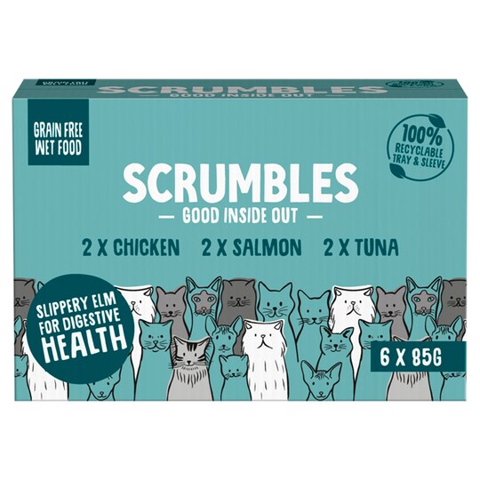Scrumbles Variety Pack Grain Free Cat Food 6X85g Tesco Groceries