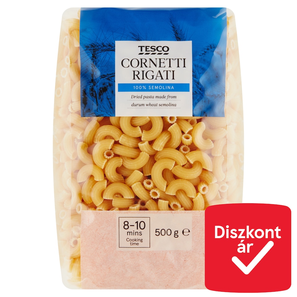 Tesco Cornetti Rigati Durum Dry Pasta 500 g