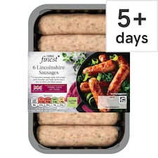 Tesco Finest British 6 Lincolnshire Sausages 400G