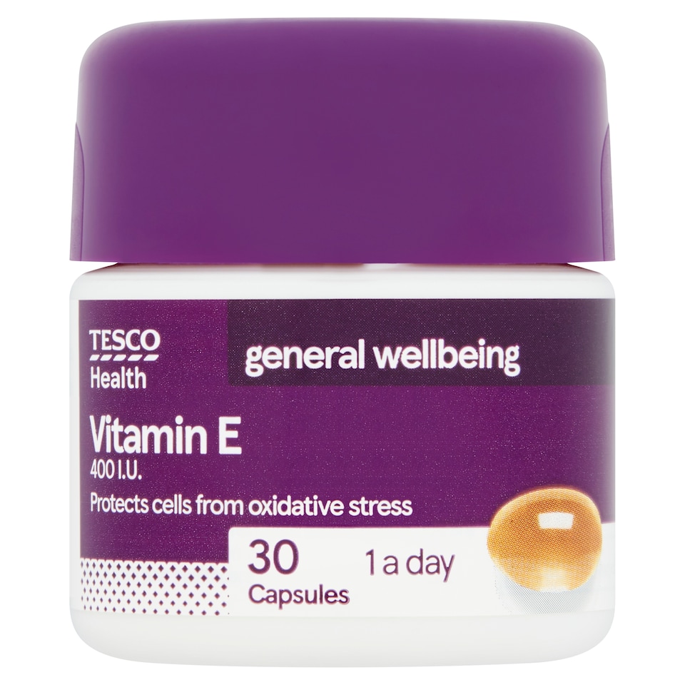 Tesco Health Vitamin E 400 I.U. Capsules 30s