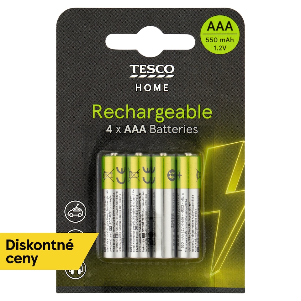 Tesco Home Nabíjacie batérie AAA 4 ks