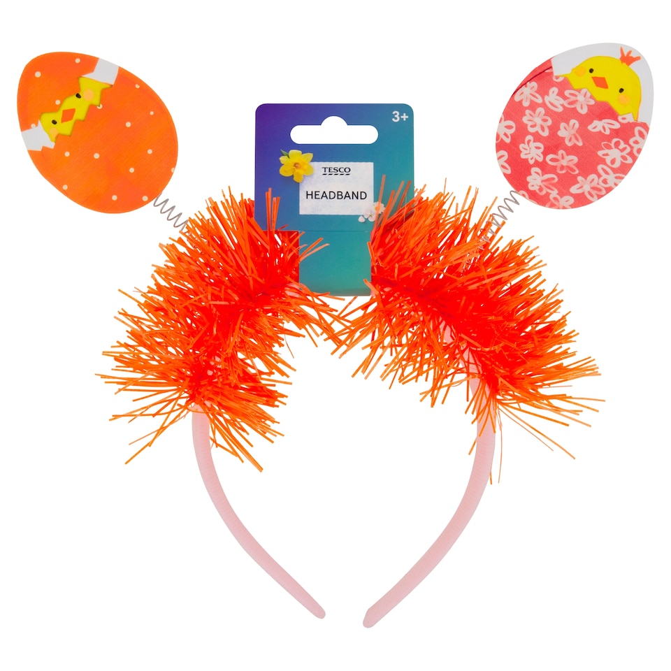 image 1 of Tesco Easter Egg Boppers Headband with Tinsel Assortment