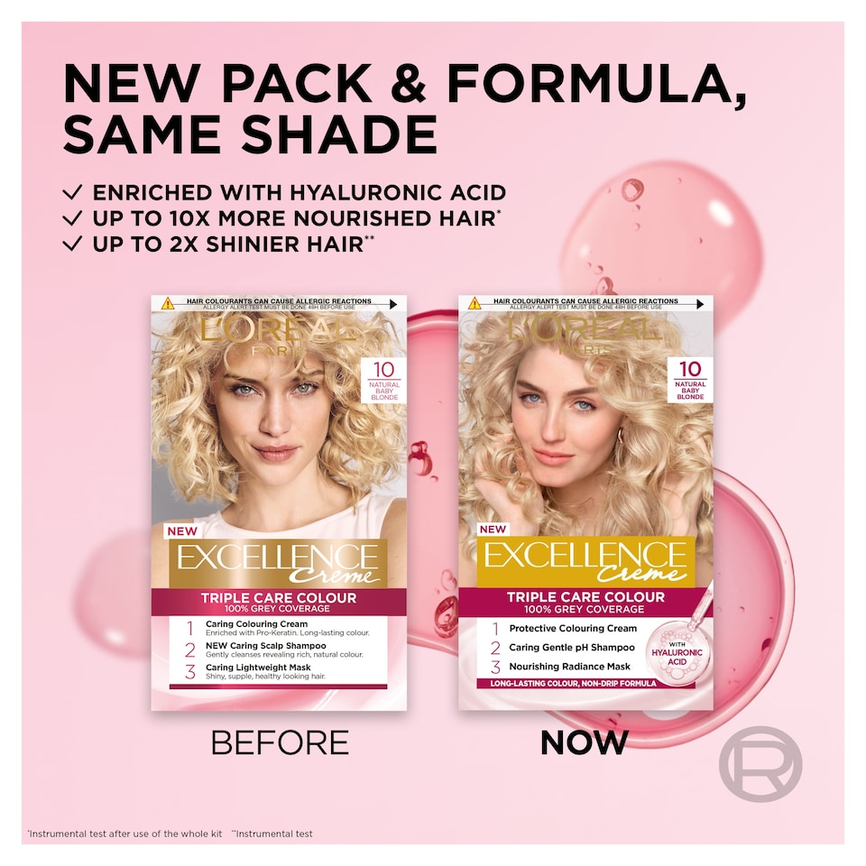 image 1 of L'Oreal Paris Excellence Creme Permanent Hair Dye - 10 Natural Baby Blonde