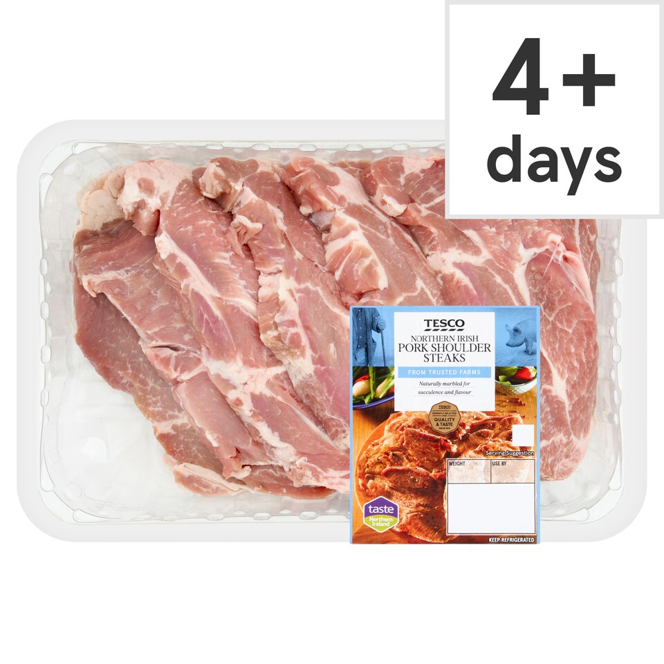 Tesco Northern Irish Pork Shoulder Steaks 1kg