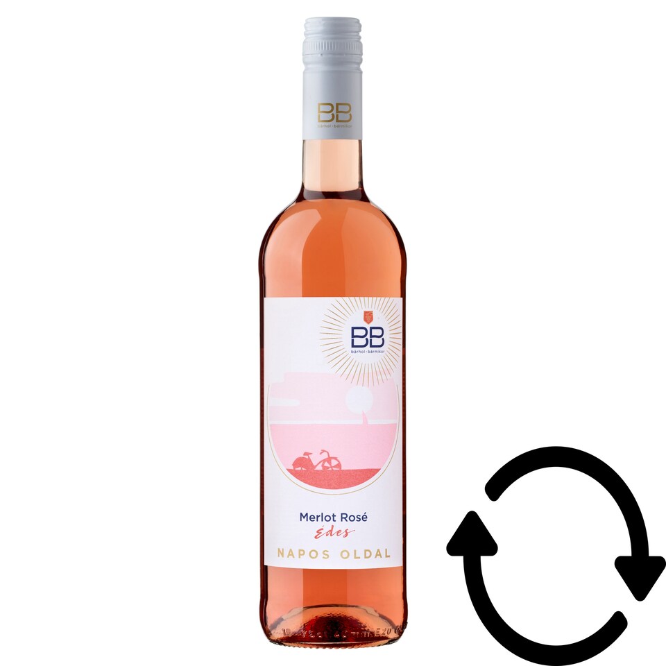 BB Napos Oldal Dunántúli Merlot Rosé Sweet Rosé Wine 11,5% 0,75 l