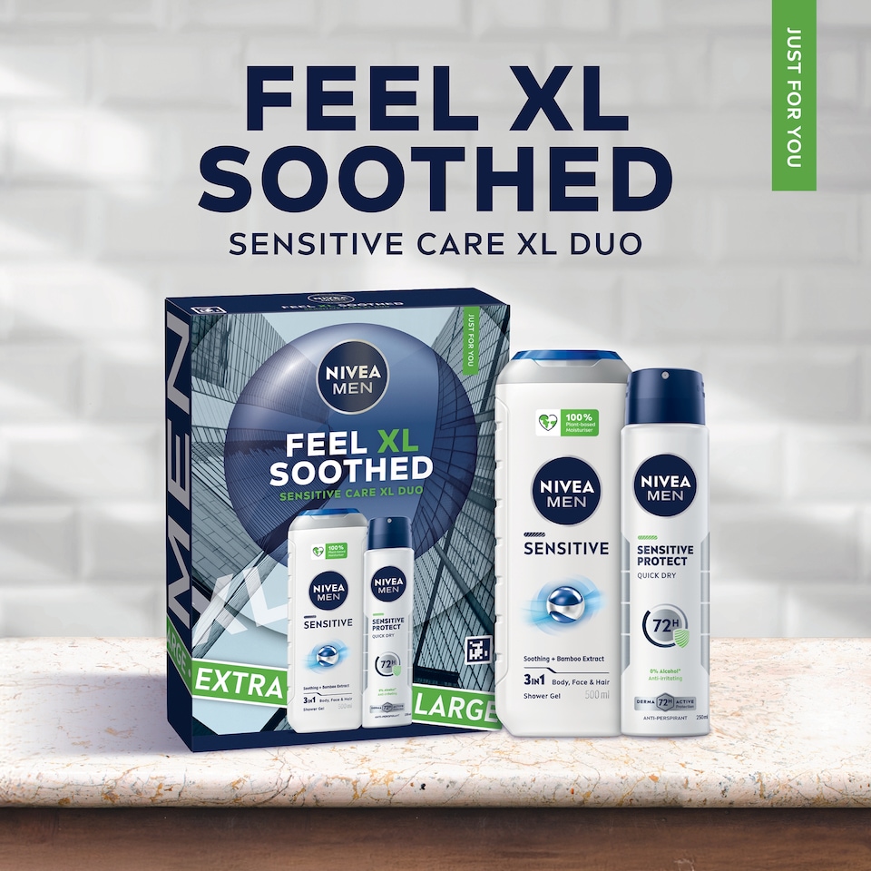 image 1 of NIVEA MEN Feel XL Soothed Sensitive Skincare Gift Set