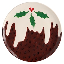 F&F Home Christmas Pudding Plate