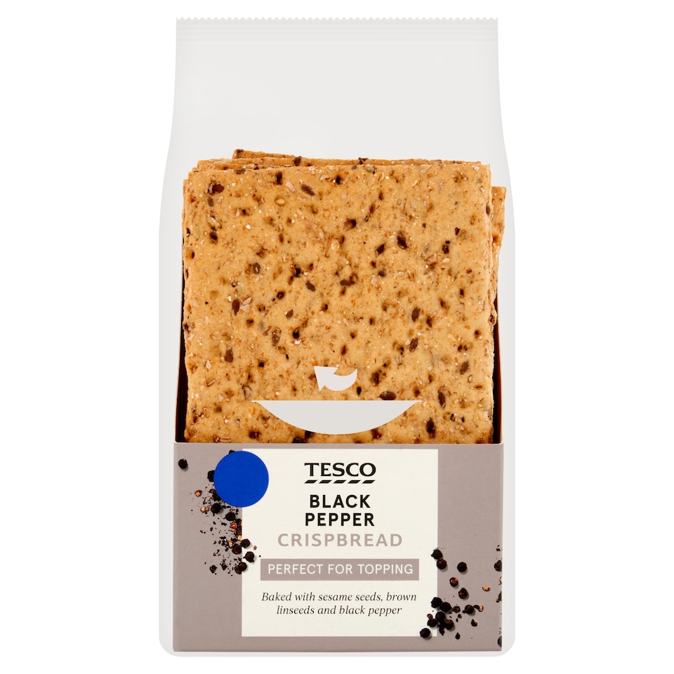 Tesco Black Pepper Sourdough Crispbread 180g