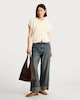 image 1 of F&F Turn Up Hem Wide Leg Jeans in Blue