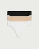 image 2 of F&F 3-Pack Seamfree Contour Thongs in Multi