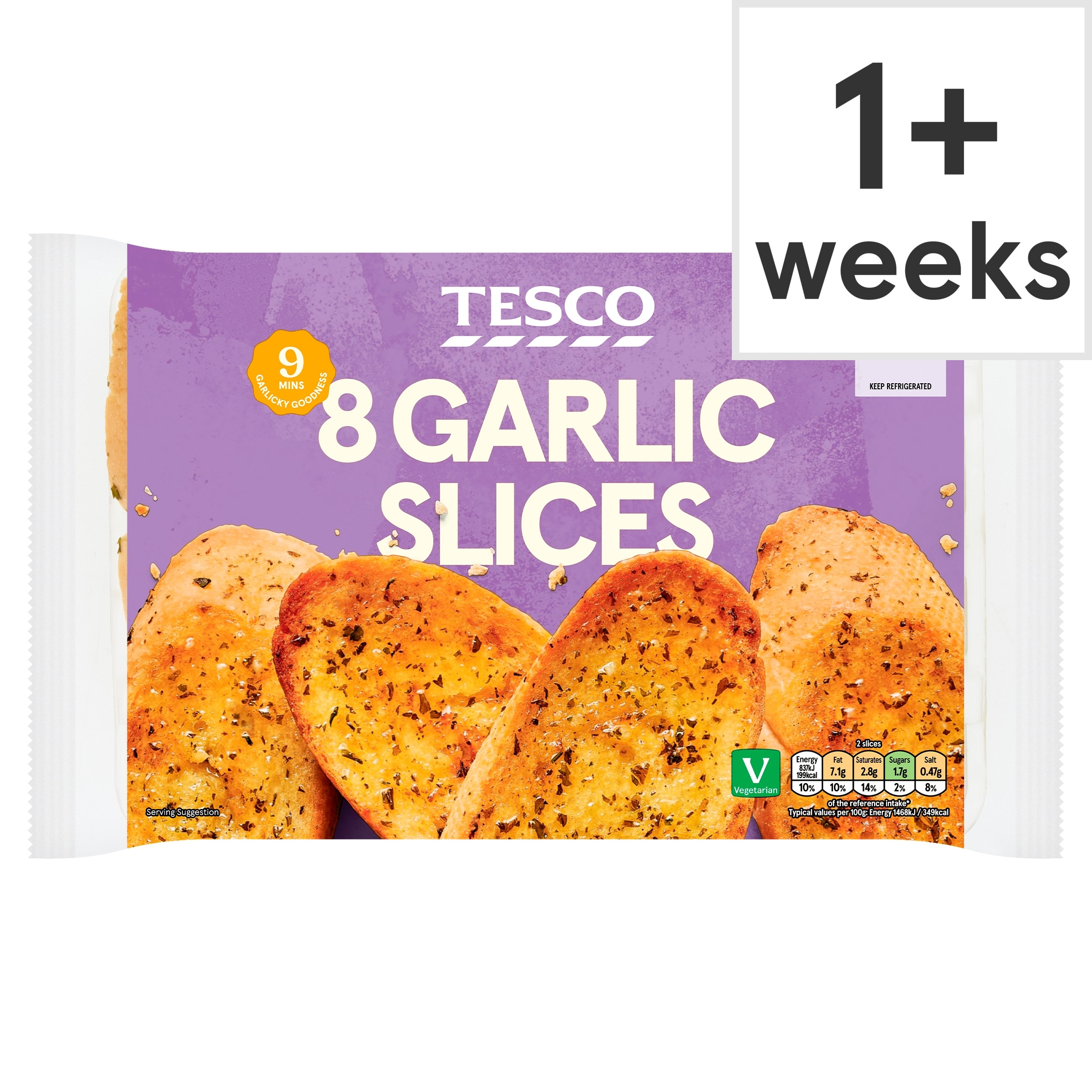 Tesco 8 Garlic Slices 235g
