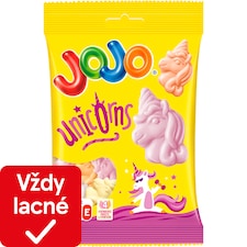 JOJO Jednorožci želé cukríky s ovocnými príchuťami 80 g