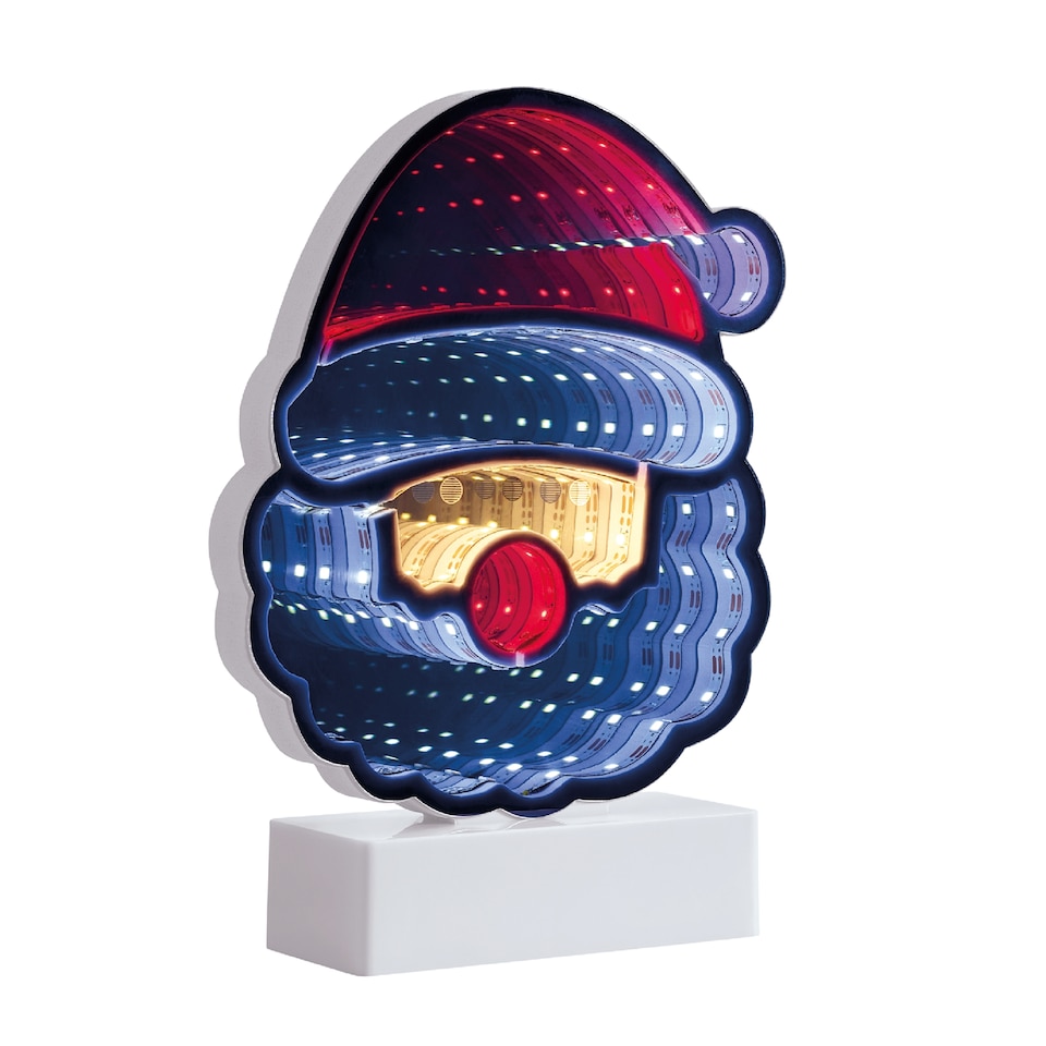 image 1 of Tesco Santa Infinity Table Light Christmas Decoration