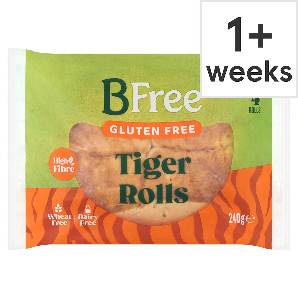 BFree Gluten Free Tiger Rolls 4 Rolls 240g