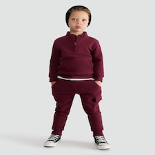 F&F Boys Cotton Rich Cuffed Cargo Joggers in Purple