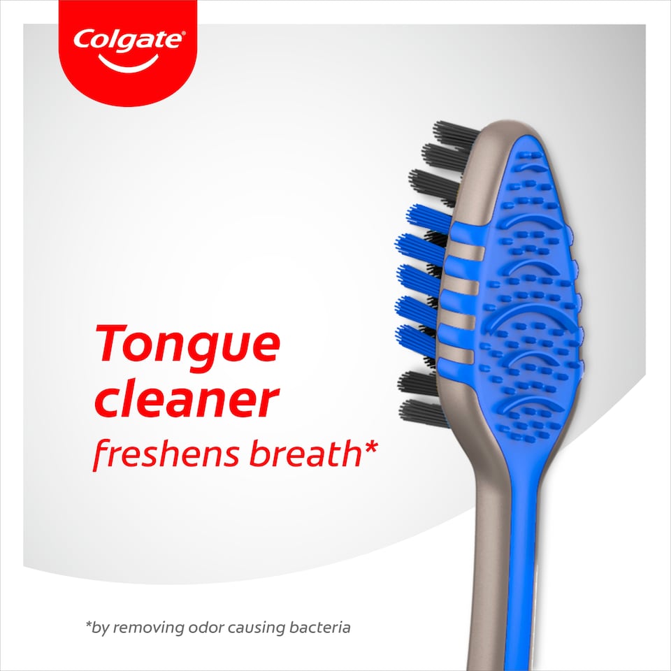 image 1 of Colgate Zigzag Charcoal Medium Toothbrush 3 Pack