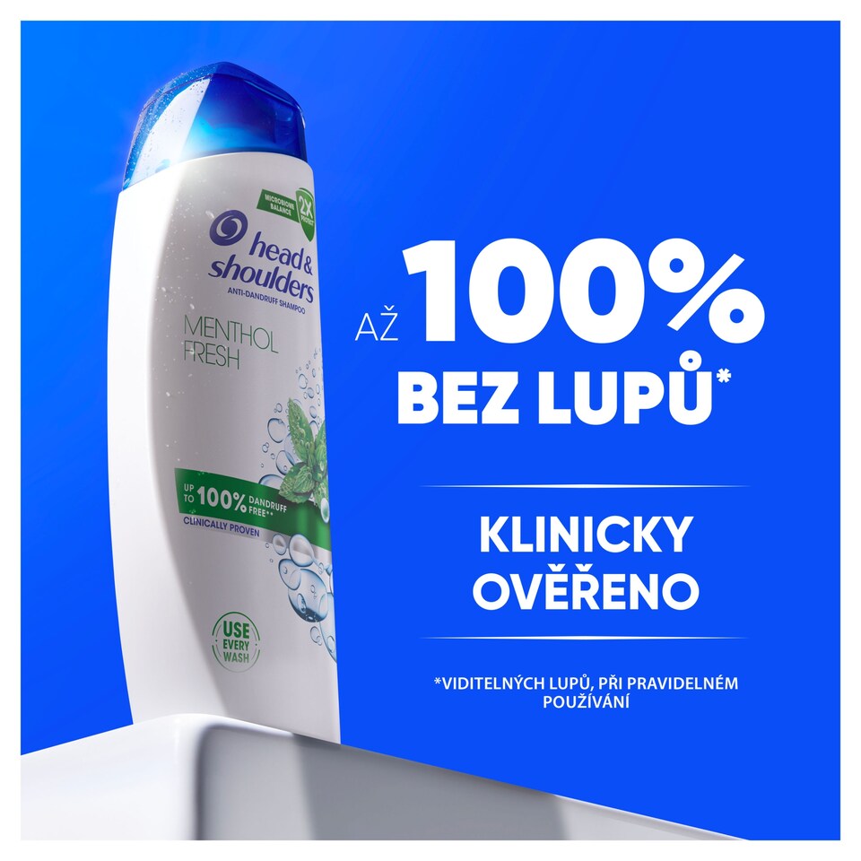 Obrázek 1 pro produkt Head & Shoulders Menthol Fresh Šampon proti Lupům 500 ml Každodenní Použití. Pocit Čistoty