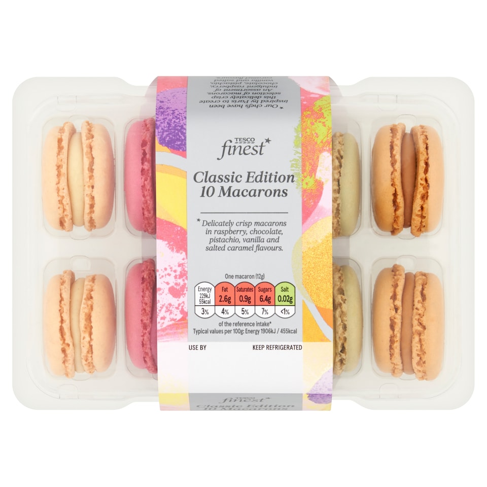 Tesco Finest Classic Edition 10 Macarons 120g