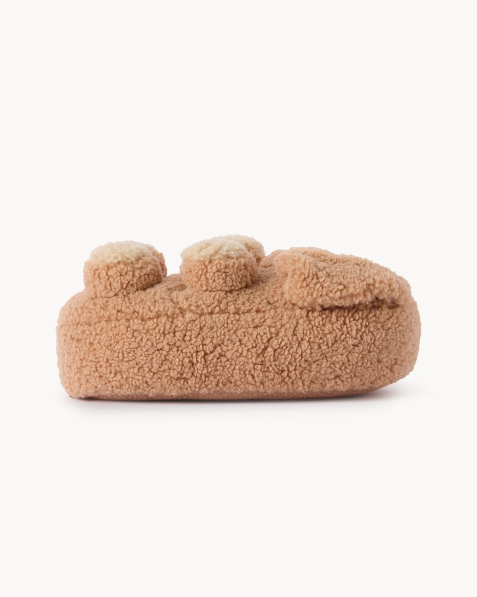 image 1 of Christmas Novelty Dog Slippers in Cream