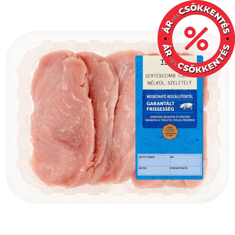 Tesco szeletelt sertéscomb csont nélkül 600 g