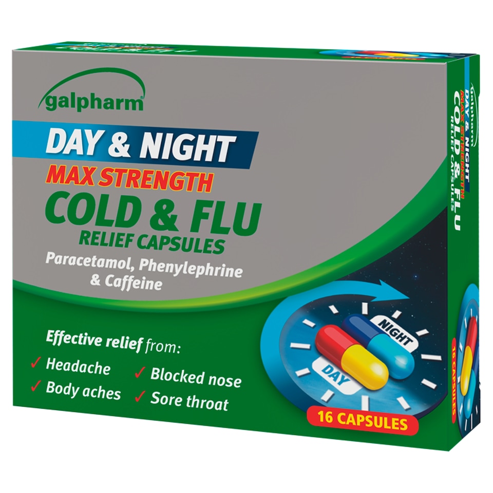 Galpharm Max Day & Night Cold & Flu Capsules 16Pk