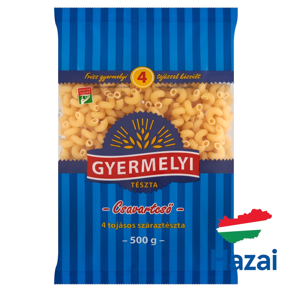 Gyermelyi Thick Twisted Dry Pasta with 4 Eggs 500 g
