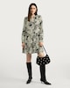 image 2 of F&F Paisley Print Long Sleeved Mini Dress in Multi Black White